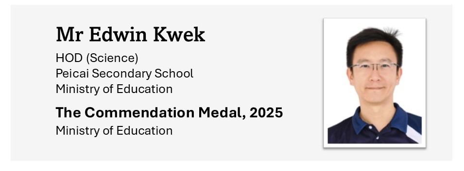 Commendation Medal Edwin Kwek