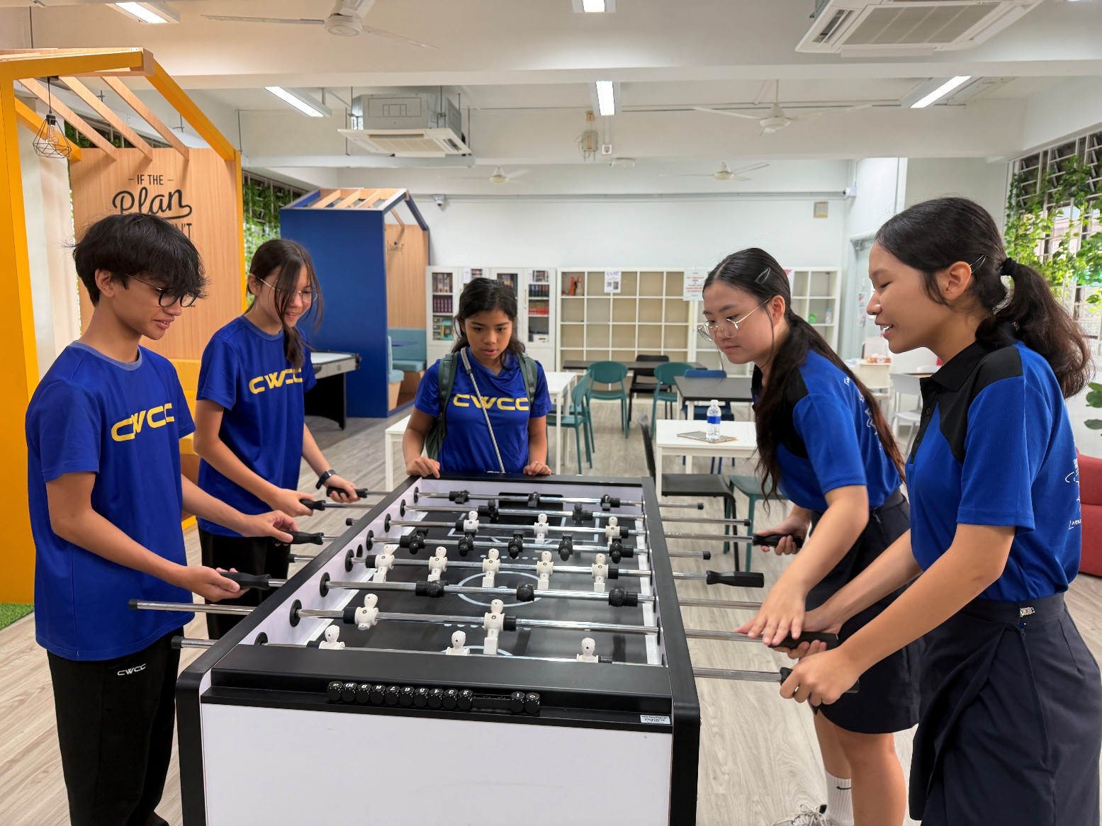 CWCC and PCSS students engaging in a quick game  1