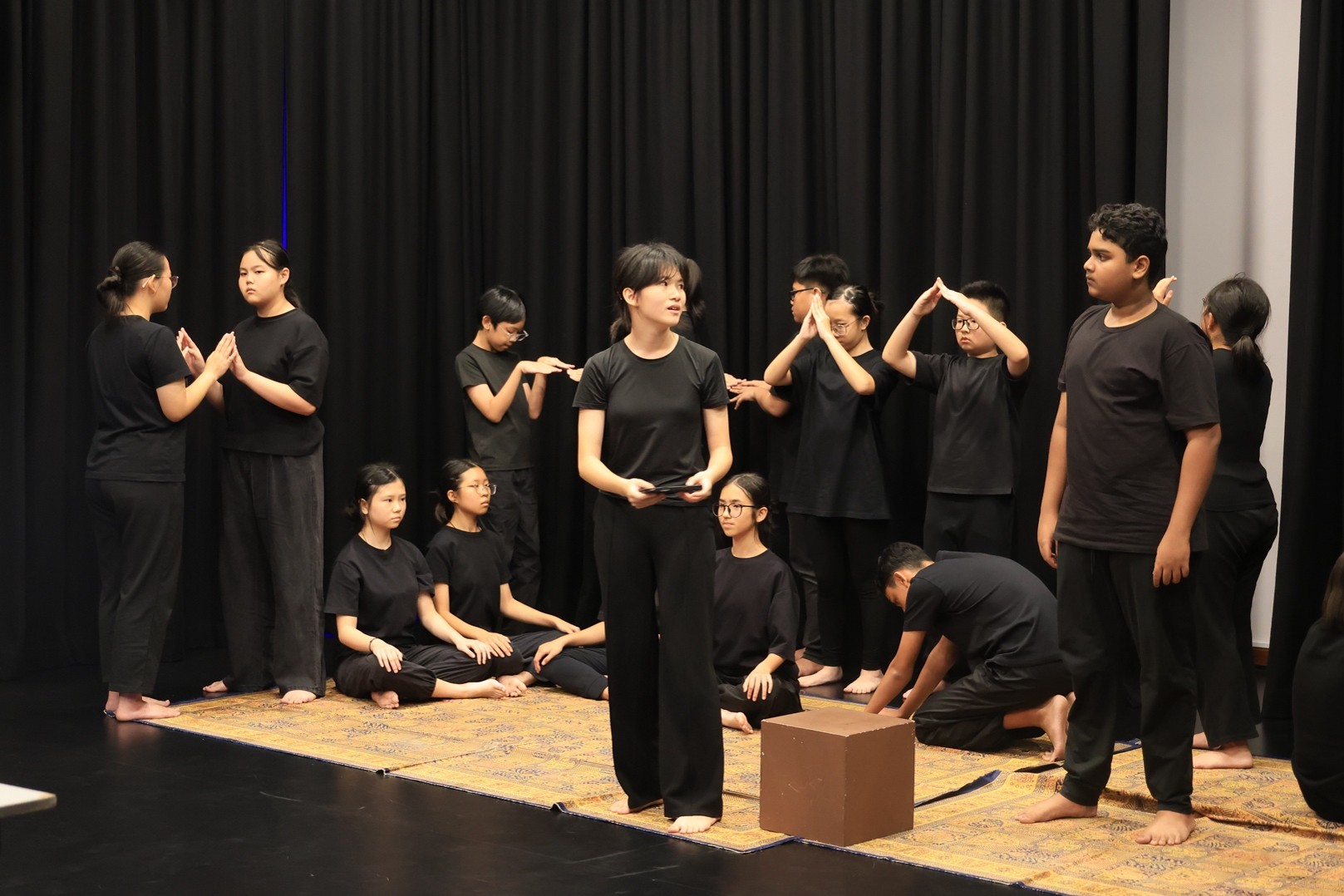 Drama Club members fully immersed in their characters during the HVDF performance